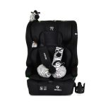 SECURITY autós ülés belső övvel, isofix, ajándék 2plüss+párna 76-150cm FEKETE