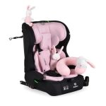 SECURITY autós ülés belső övvel, isofix, ajándék 2plüss+párna 76-150cm PINK