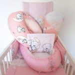 DOMBABY terhességi és szoptatós párna 30x120 cm PINK CSILLAGOS