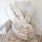 DOMBABY terhességi és szoptatós párna 30x120 cm BÉZS CSILLAGOS