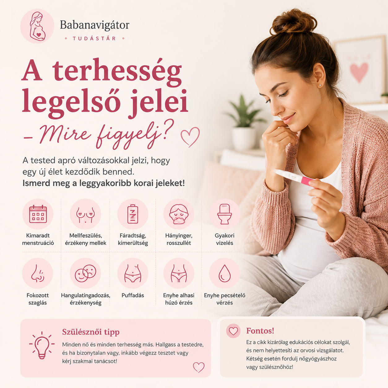 A terhesség legelső jelei – Mire figyelj?