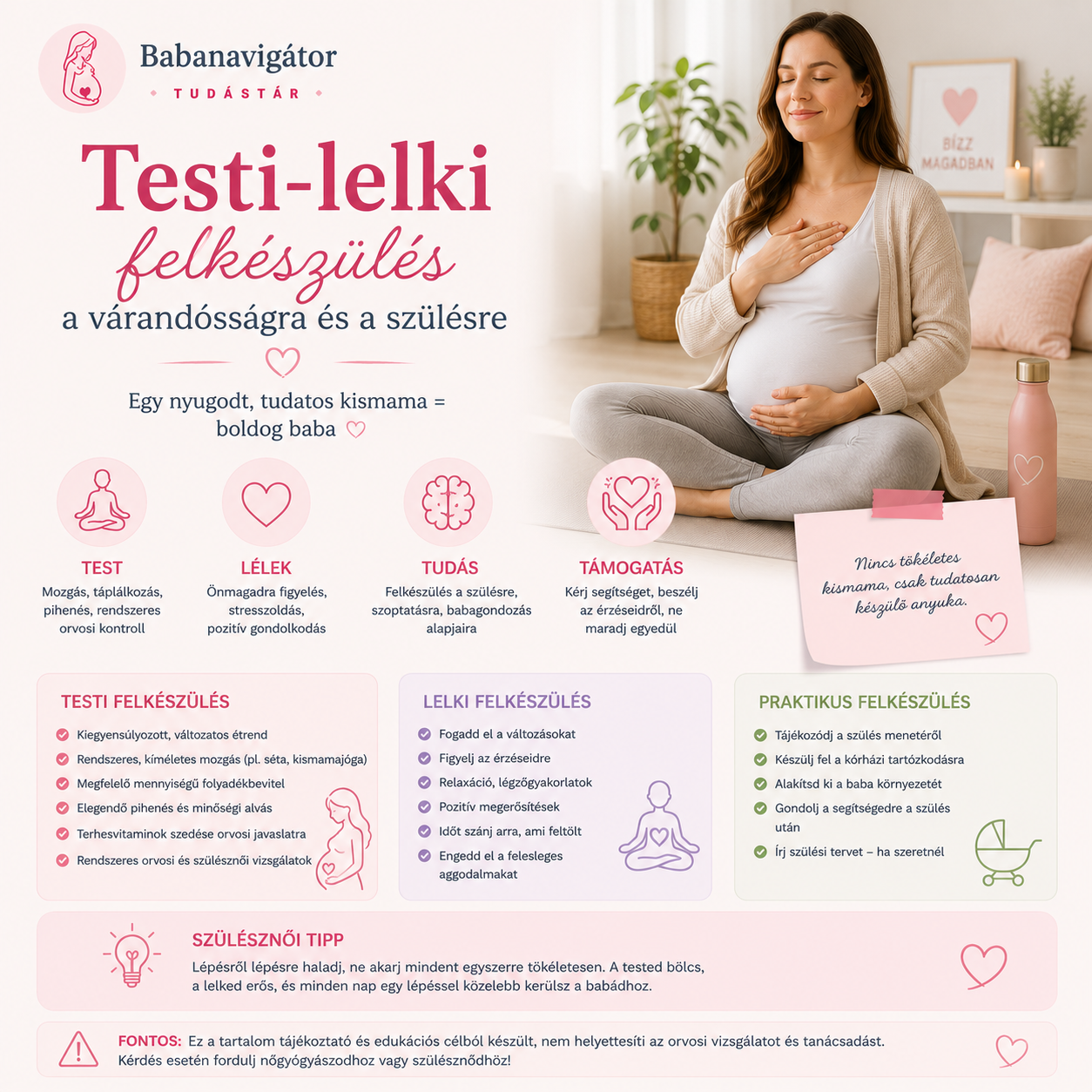 Testi-lelki felkészülés a várandósságra és a szülésre | Babanavigátor Tudástár