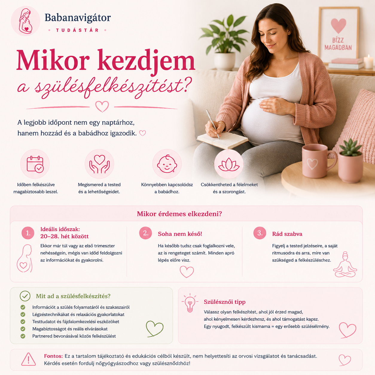Mikor kezdjem a szülésfelkészítést? | Babanavigátor Tudástár  