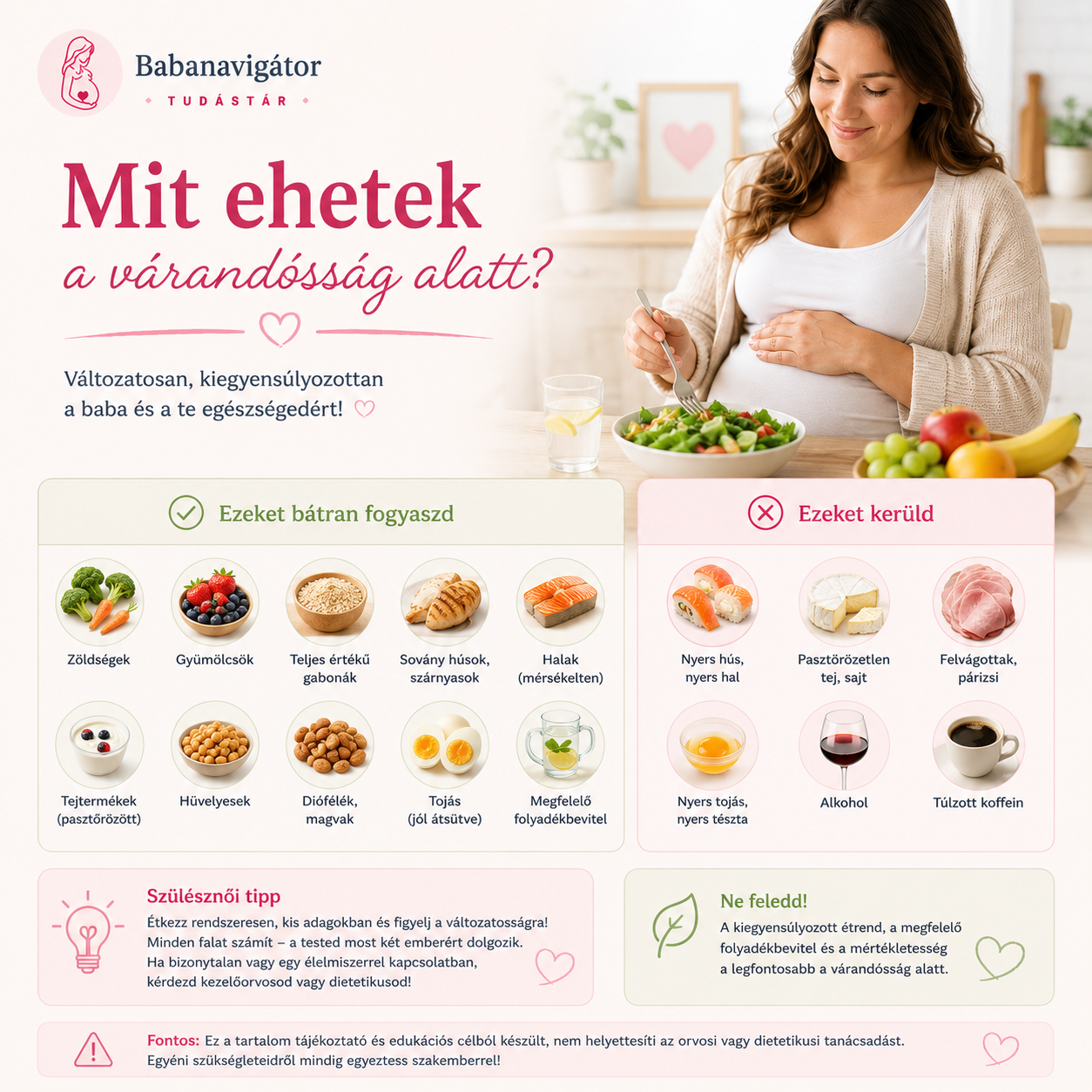 Mit ehetek a várandósság alatt? | Babanavigátor Tudástár
