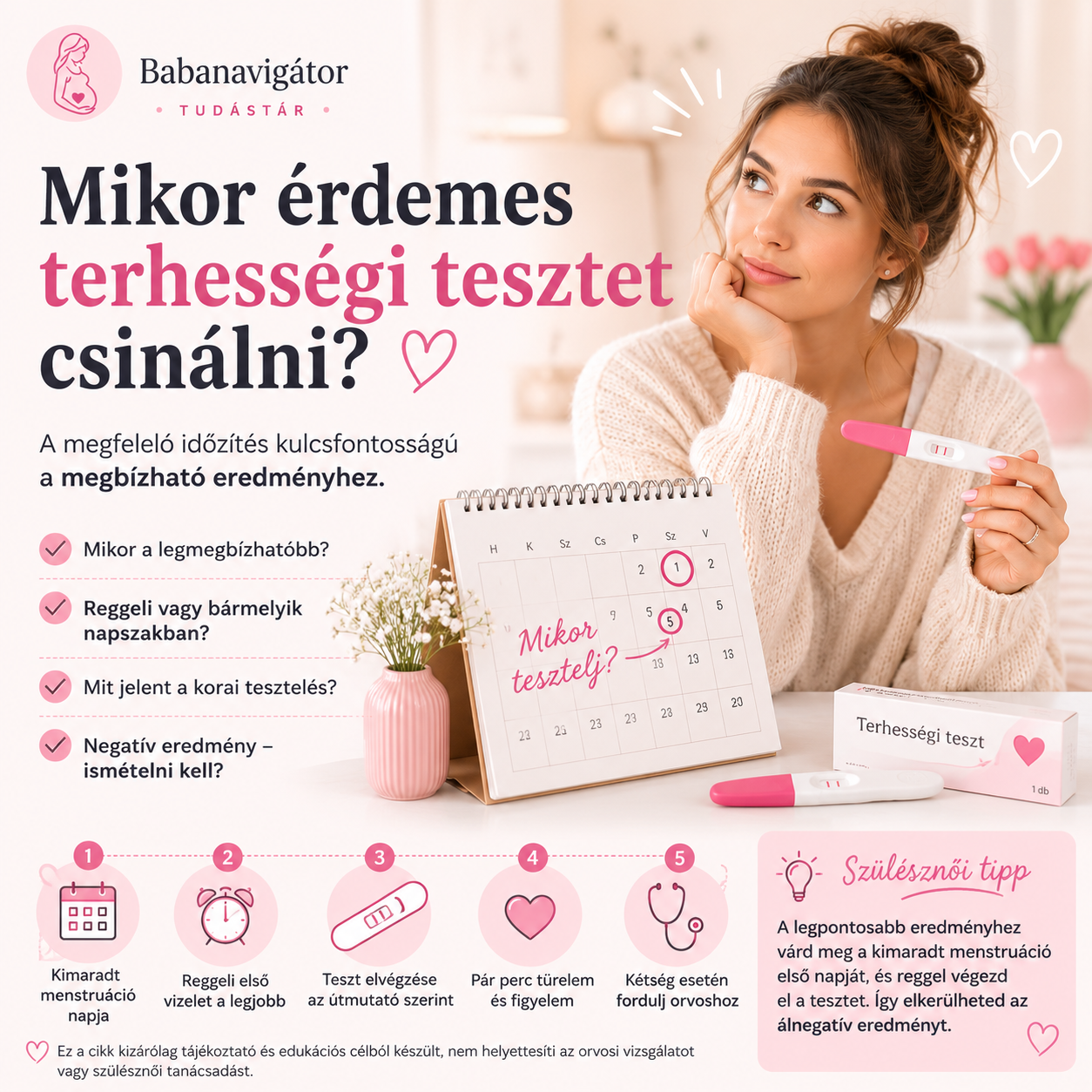 Mikor érdemes terhességi tesztet csinálni?