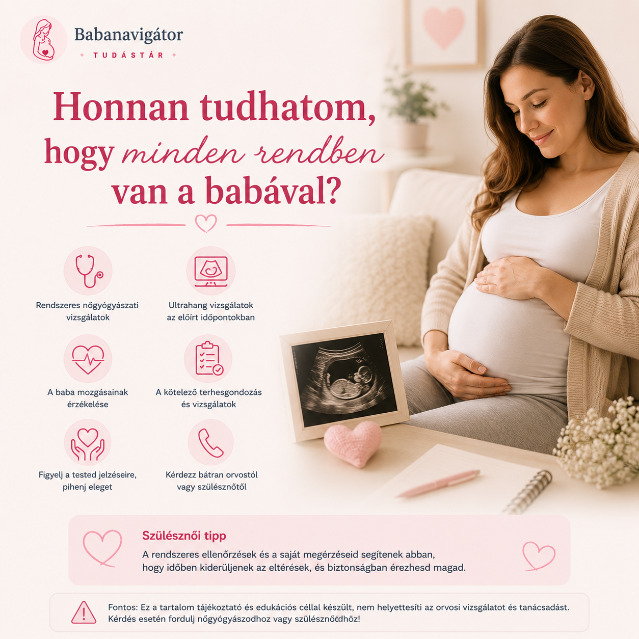 Honnan tudhatom, hogy minden rendben van a babával? | Babanavigátor Tudástár